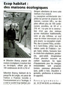 Le télégramme du Mercredi - des maisons ecologiques