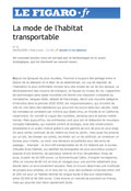 La maison aussi devient nomade, Ecop Habitat La mode de habitat transportable, Le figaro - maison ecologique