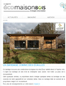 maison en thermopierre avec un bardage bois en chataignier