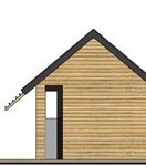Façade d'une maison avec un bardage bois