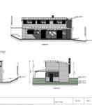 Façade avec toiture arrondie