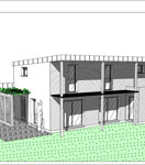 Perspective d'une maison contemporaine ecologique ECOP Habitat